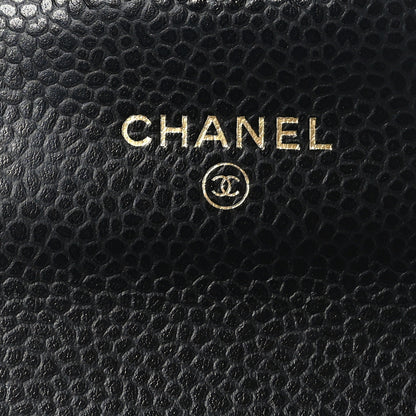 Chanel Caviar Quilted Flap Card Holder Wallet Black 6 of 9