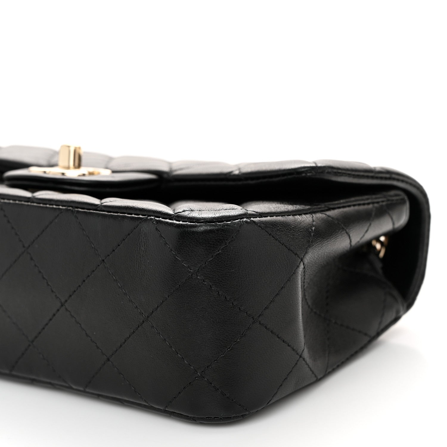 Chanel Lambskin Quilted Mini Rectangular Flap Black 10 of 11