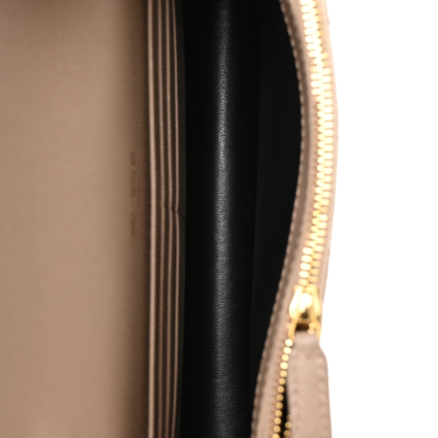 Saint Laurent Grain De Poudre Matelasse Chevron Monogram Envelope Chain Wallet Dark Beige 5 of 11