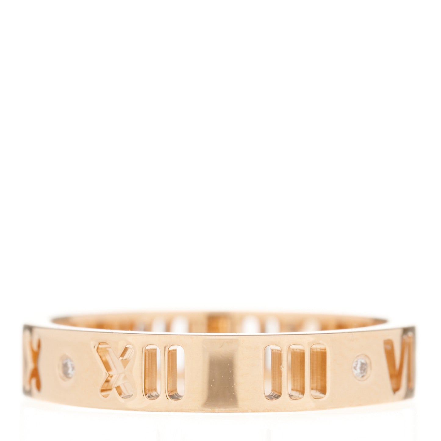 Tiffany 18K Rose Gold Diamond Atlas Pierced Ring 49 4.75 3 of 4