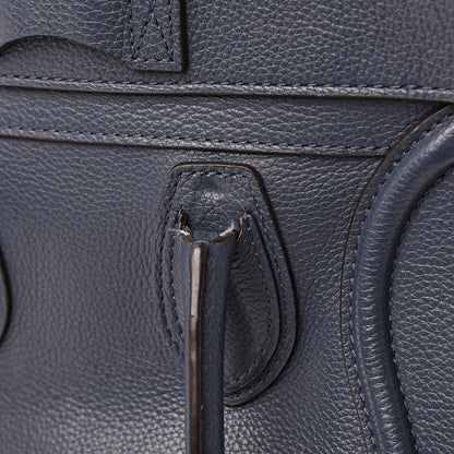 Celine Drummed Calfskin Micro Luggage Orage 17 of 17