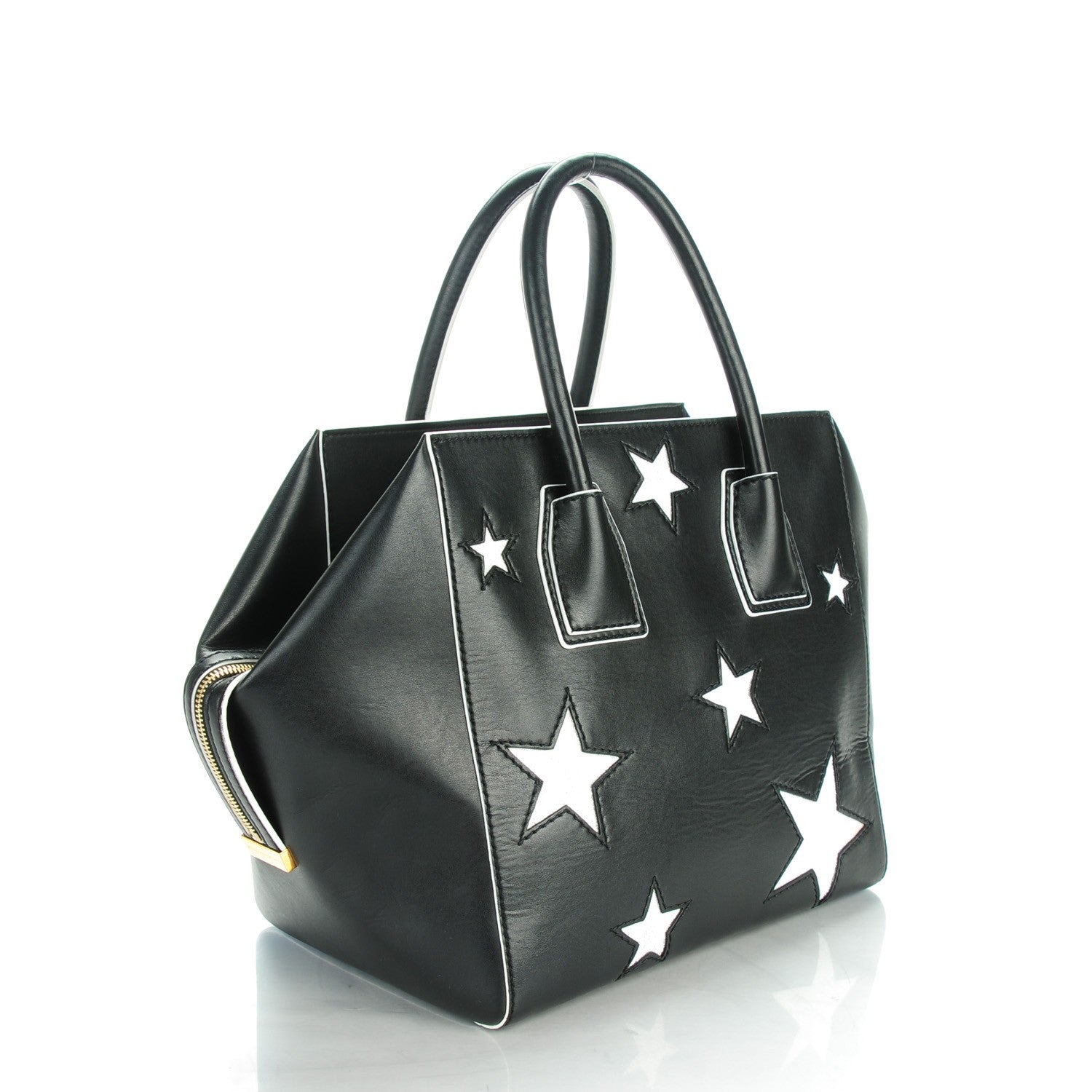 Stella McCartney Alter Nappa Embossed Cavendish Stars Boston Black 3 of 10