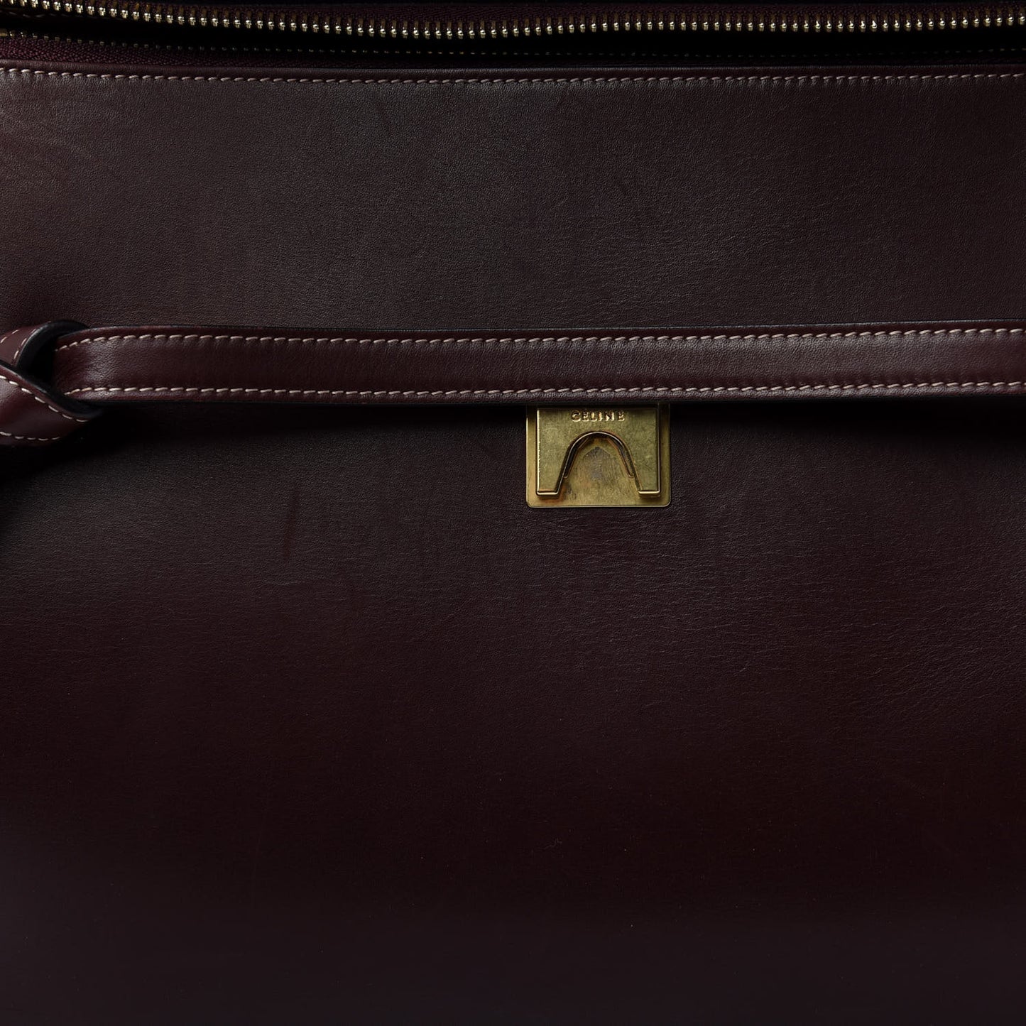 Natural Calfskin Small Belt Bag Burgundy