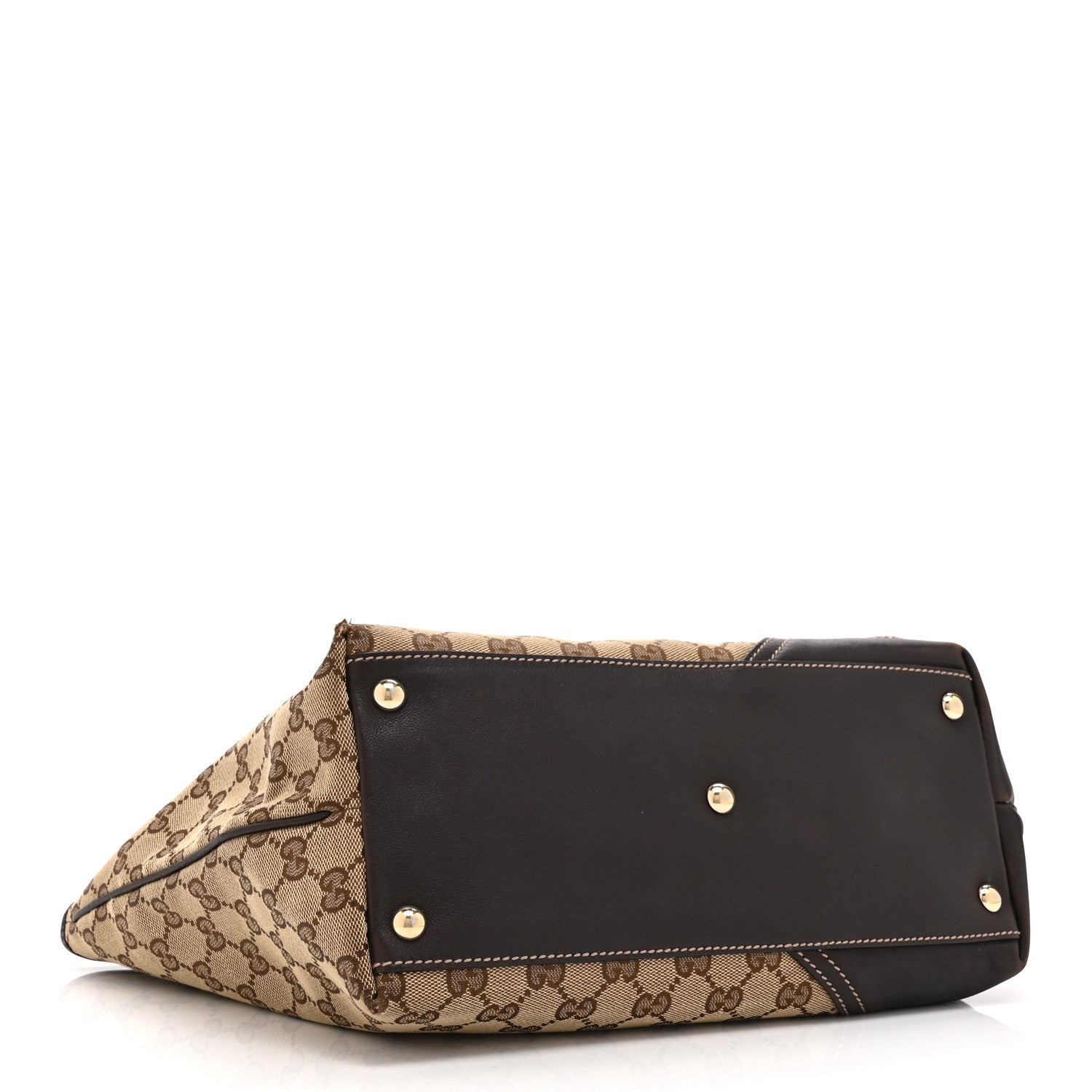 Gucci Monogram Medium New Britt Tote Brown 4 of 15