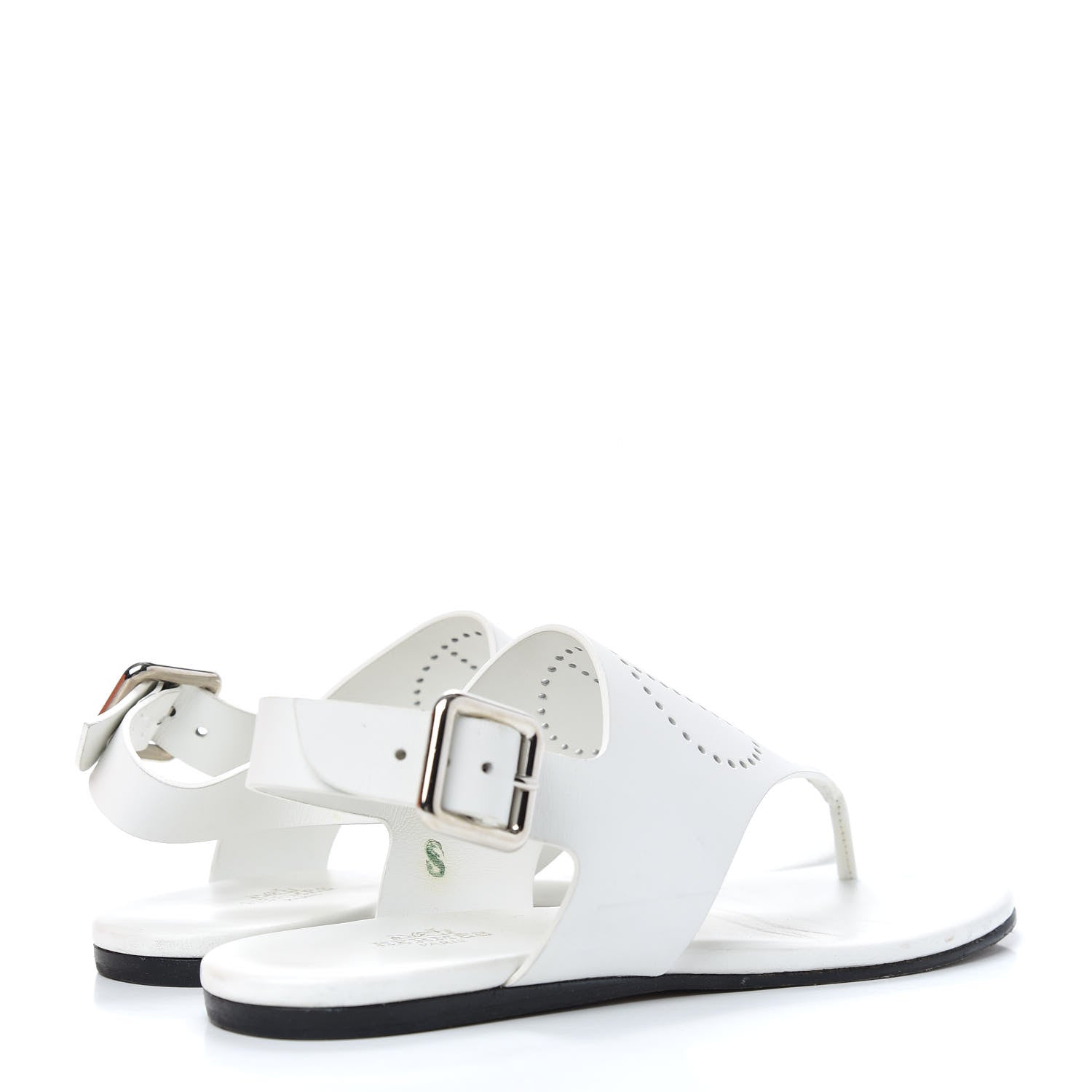 Hermes Calfskin Kola Sandals 35.5 White 4 of 11