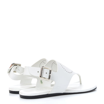 Hermes Calfskin Kola Sandals 35.5 White 4 of 11