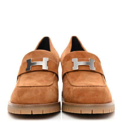 Hermes Suede Goatskin Womens Foch 60 Pumps 36 Naturel 2 of 8