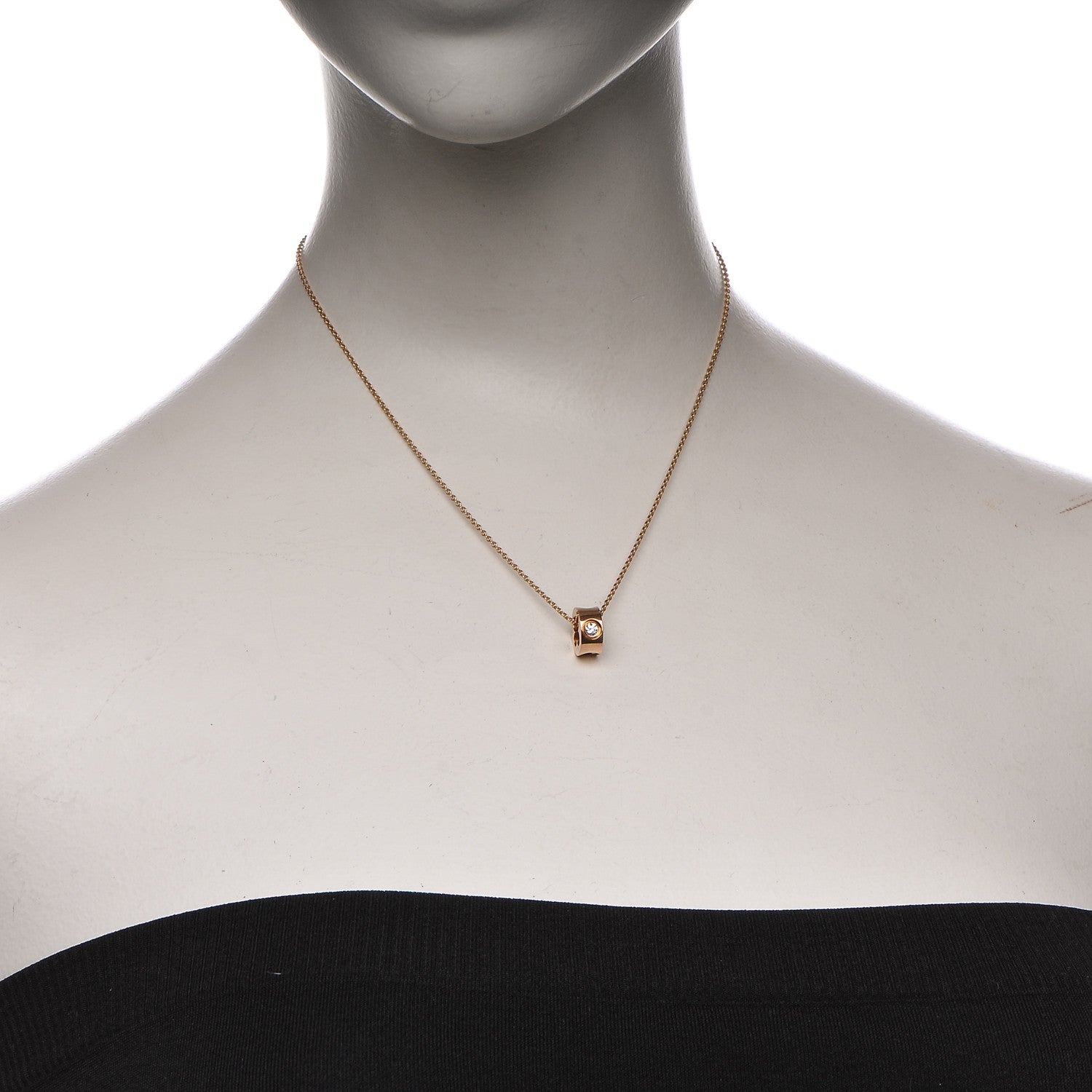 Louis Vuitton 18K Yellow Gold Empreinte Pendant Necklace 3 of 9