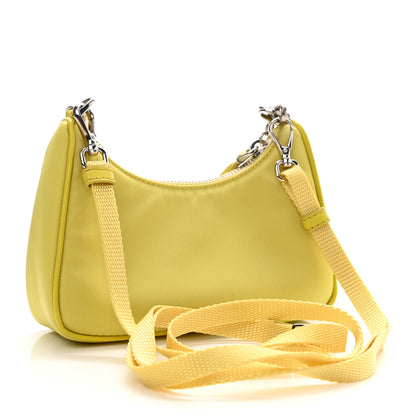 Prada Tessuto Nylon Saffiano Mini Re-Edition 2000 Shoulder Bag Ananas 3 of 13