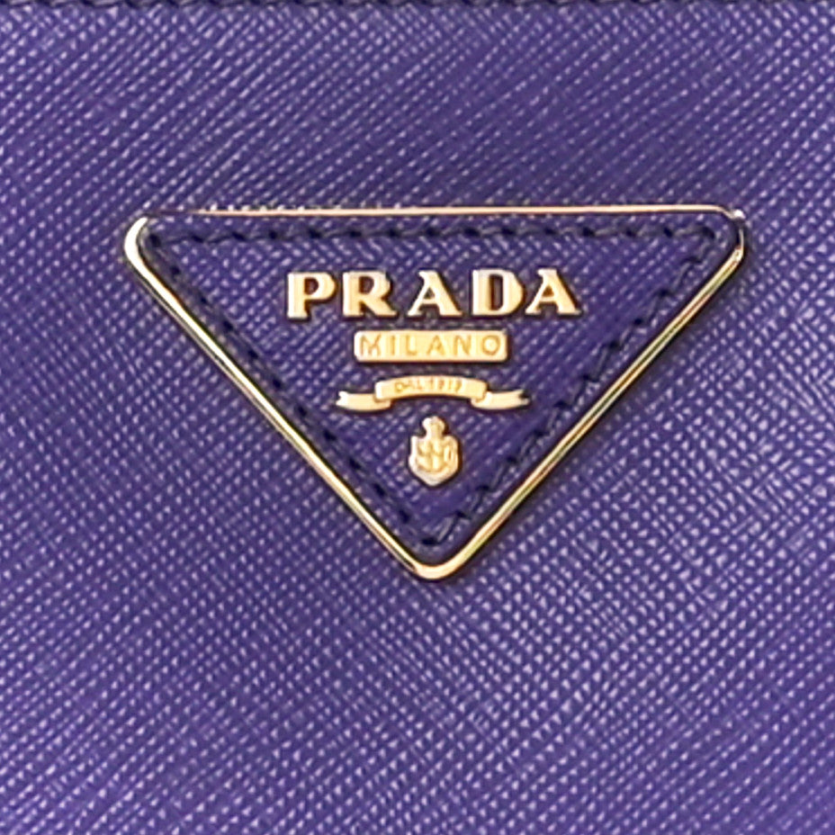 Prada Saffiano Mini Galleria Double Zip Tote Viola 9 of 11