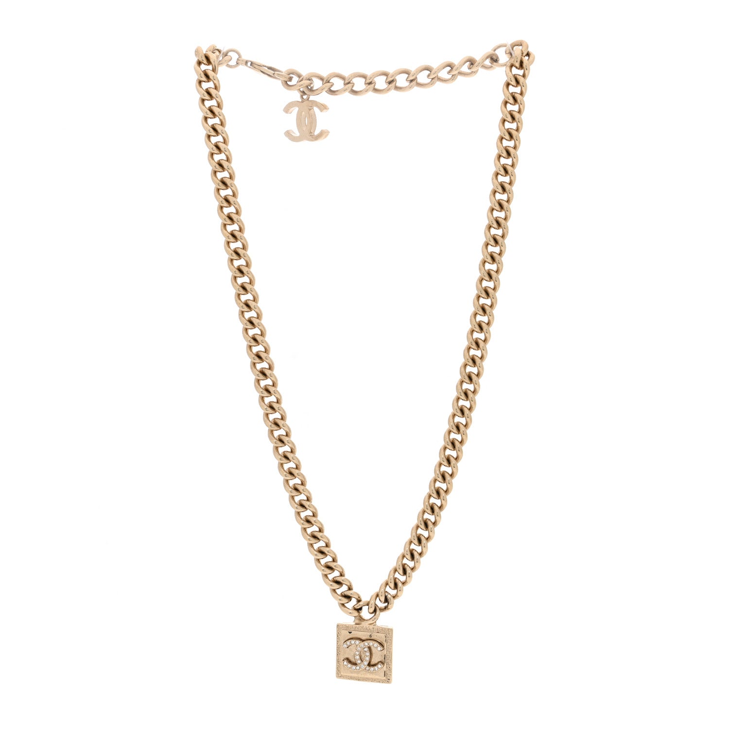 Chanel Metal Crystal CC Choker Gold 3 of 5