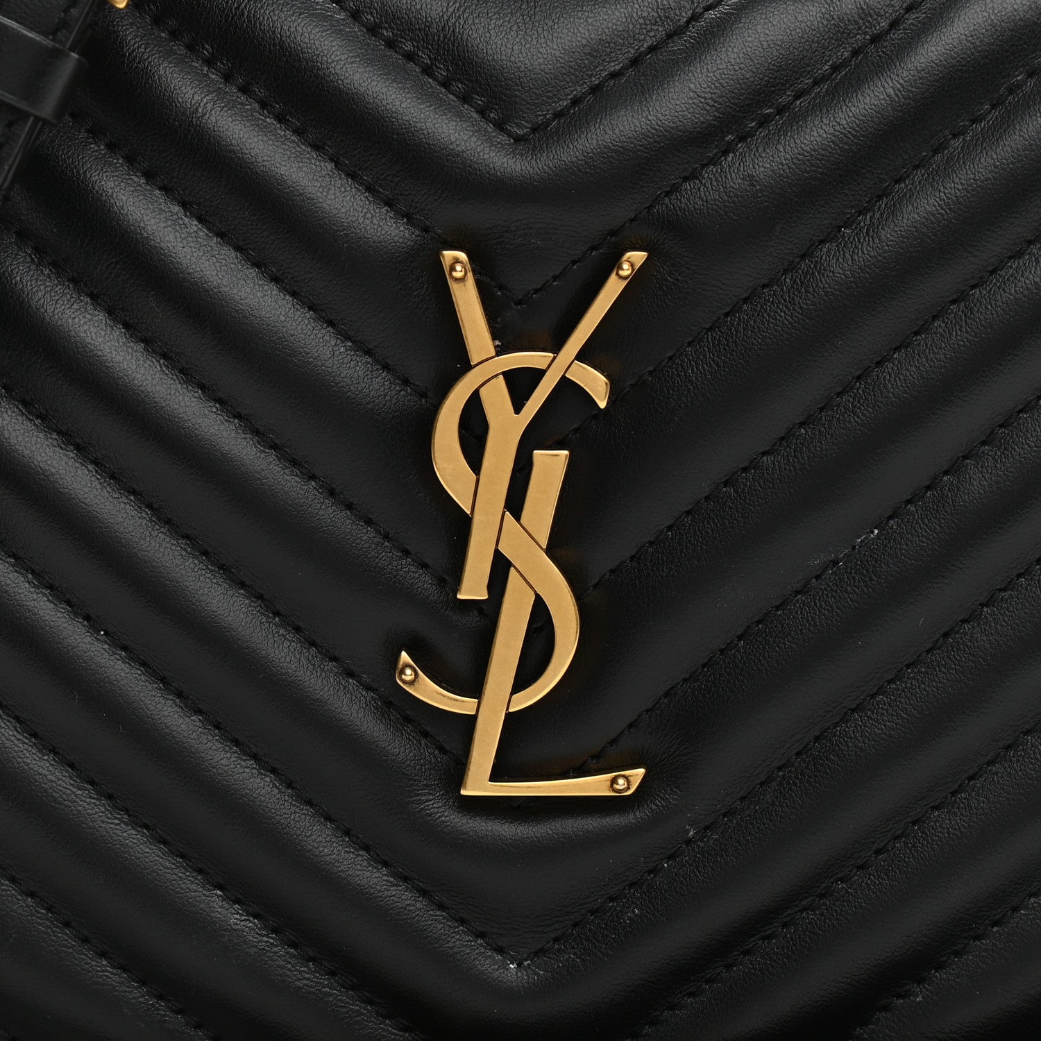 Saint Laurent Calfskin Matelasse Monogram Lou Camera Bag Black 8 of 12