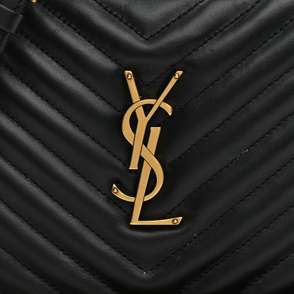 Saint Laurent Calfskin Matelasse Monogram Lou Camera Bag Black 8 of 12