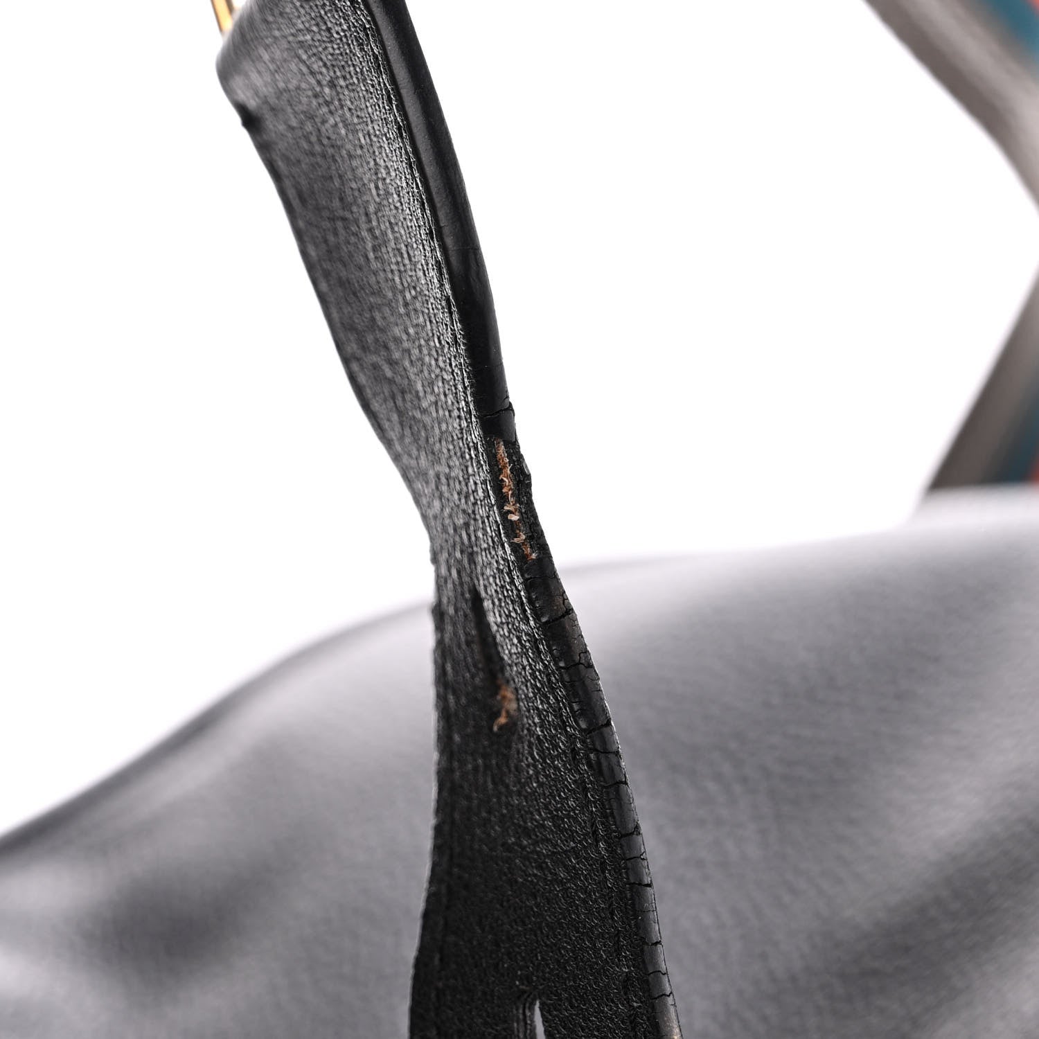 Prada Vitello Daino Zippered Messenger Hobo Black 16 of 17