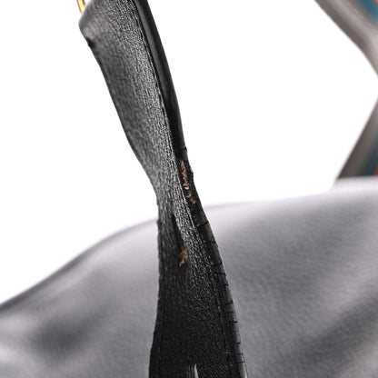 Prada Vitello Daino Zippered Messenger Hobo Black 16 of 17