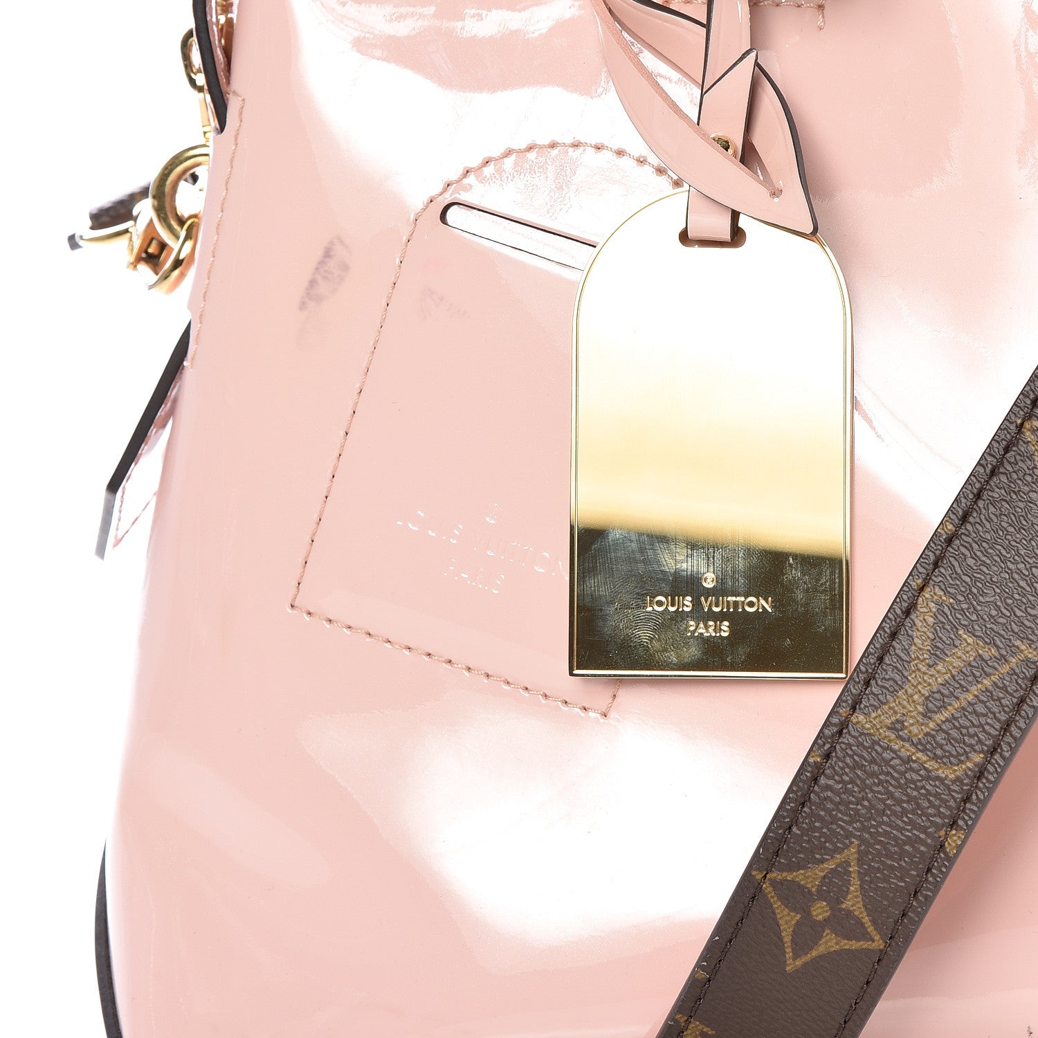 Louis Vuitton Patent Calfskin Miroir Tote Rose Ballerine 8 of 13