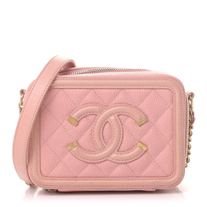 Chanel Caviar Quilted Filigree Vanity Clutch With Chain Pink 1 of 4