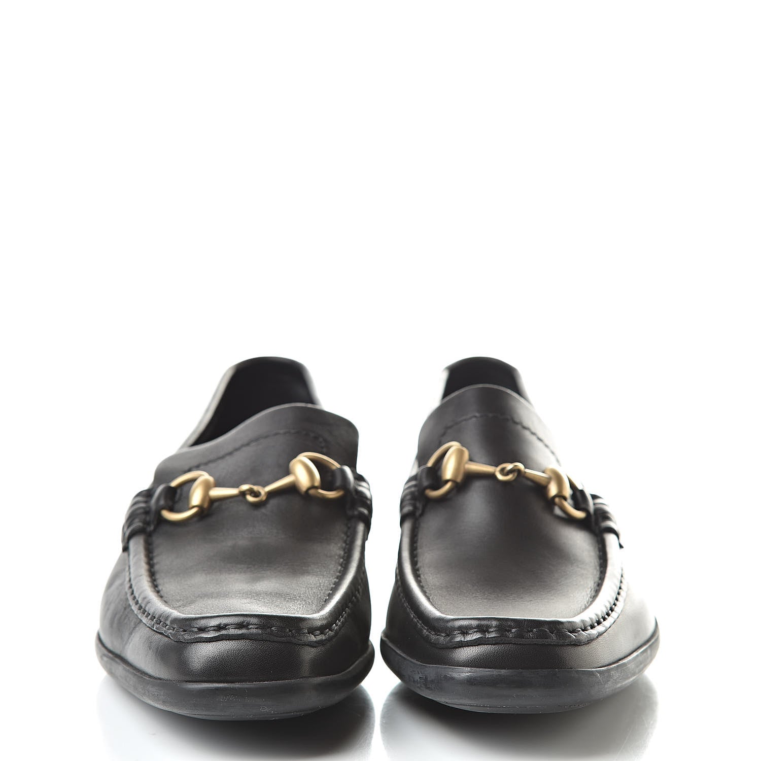 Gucci Calfskin Mens Horsebit Driver Loafers 8 Black 2 of 12