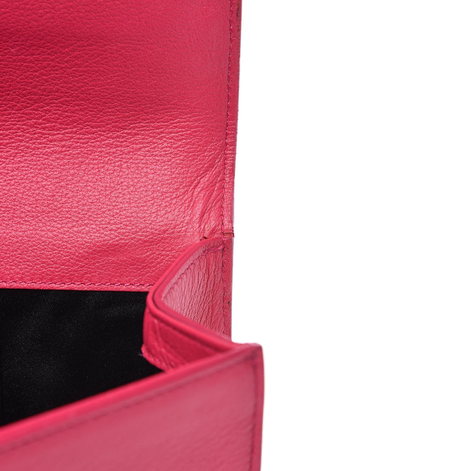 Saint Laurent Calfskin Monogram Large Belle De Jour Clutch Lipstick Fuchsia 9 of 11