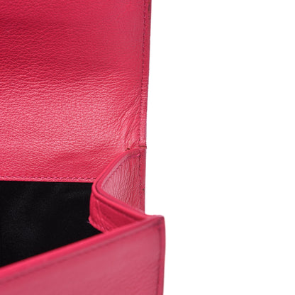 Saint Laurent Calfskin Monogram Large Belle De Jour Clutch Lipstick Fuchsia 9 of 11