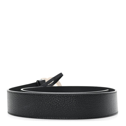 Gucci Textured Calfskin Double G 40mm Belt 80 32 Black 2 of 4