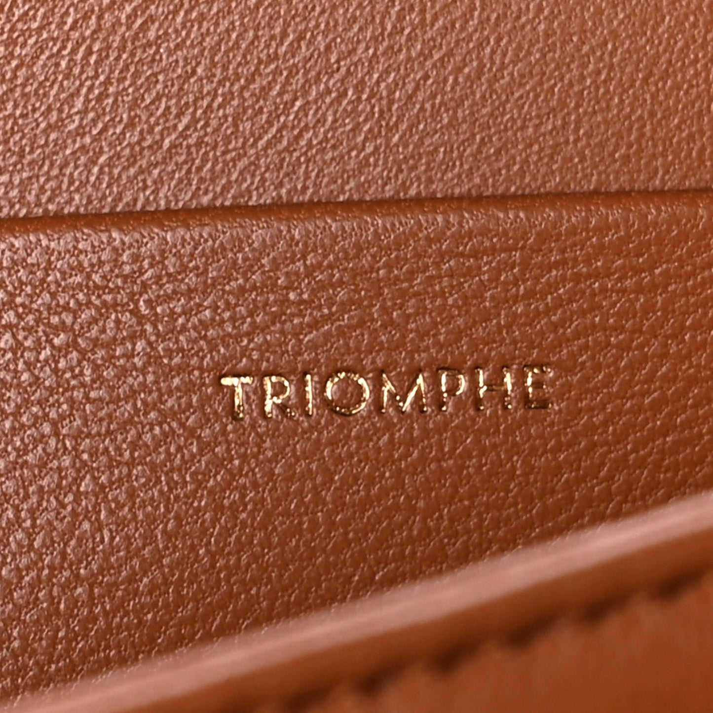 Textile Natural Calfskin Classique Triomphe Khaki Tan