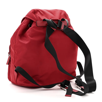 Prada Tessuto Nylon Saffiano Vela Medium Backpack Fuoco 3 of 10