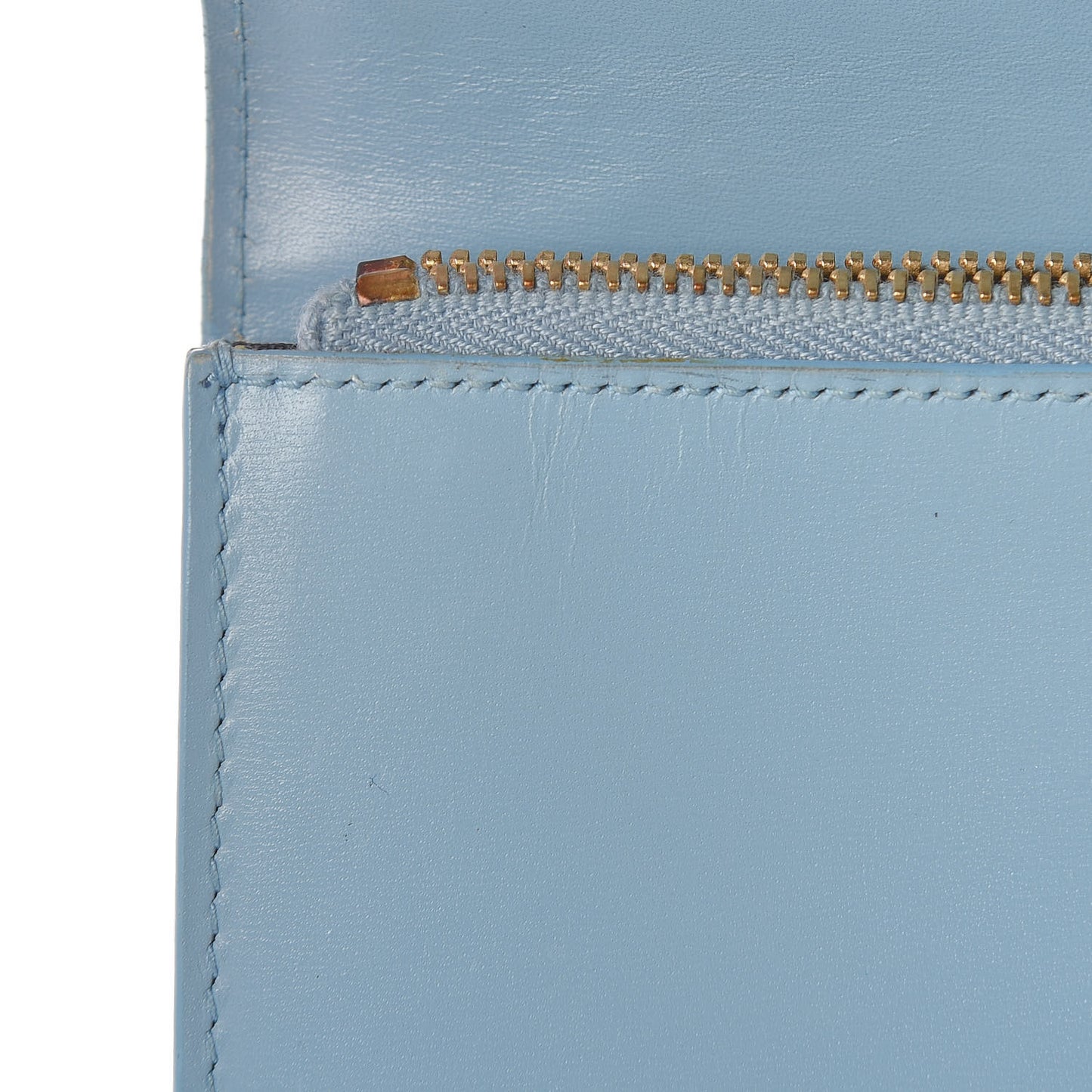Calfskin Classic Large Marquage Flap Wallet Blue