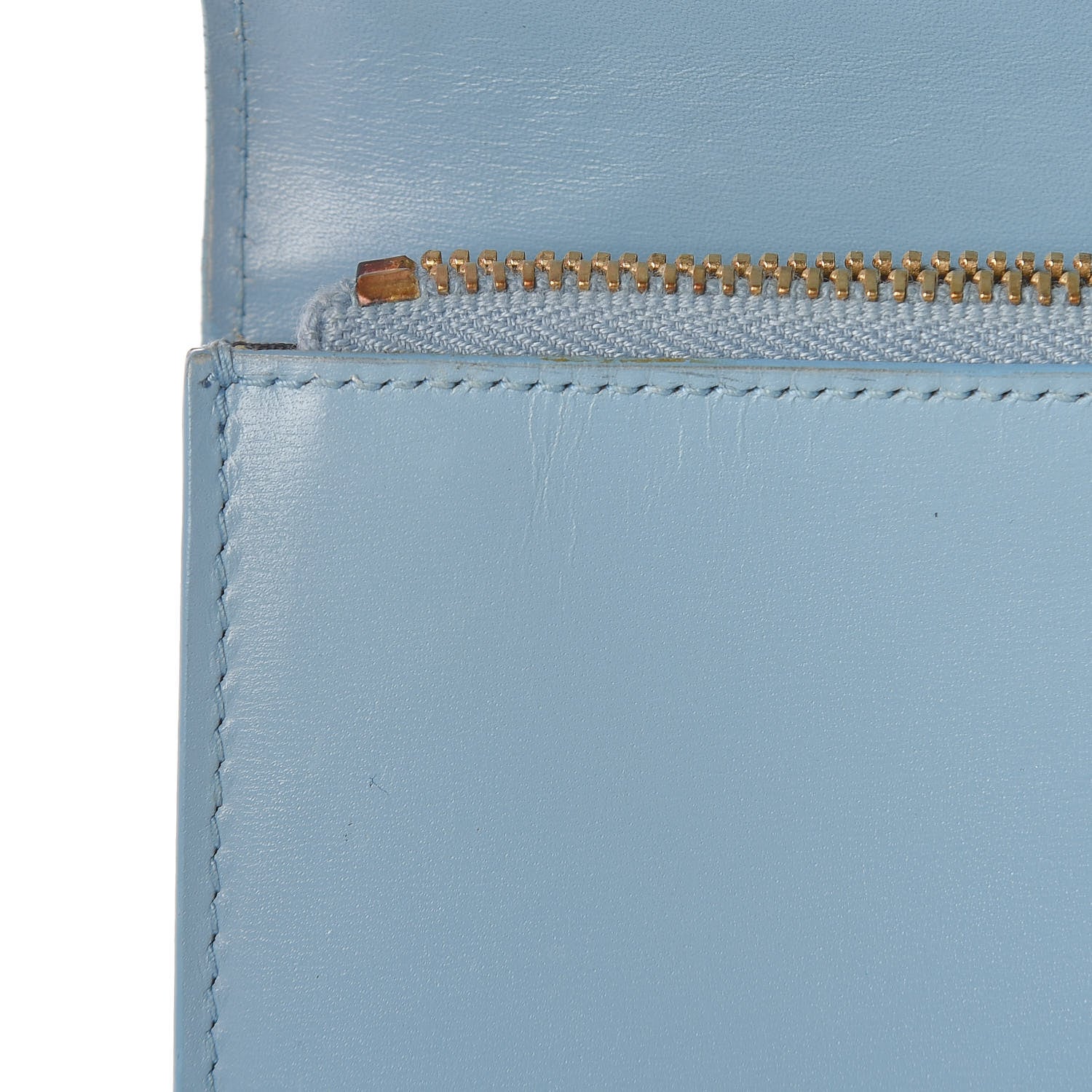 Saint Laurent Calfskin Classic Large Marquage Flap Wallet Blue 13 of 16