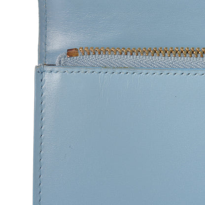 Saint Laurent Calfskin Classic Large Marquage Flap Wallet Blue 13 of 16