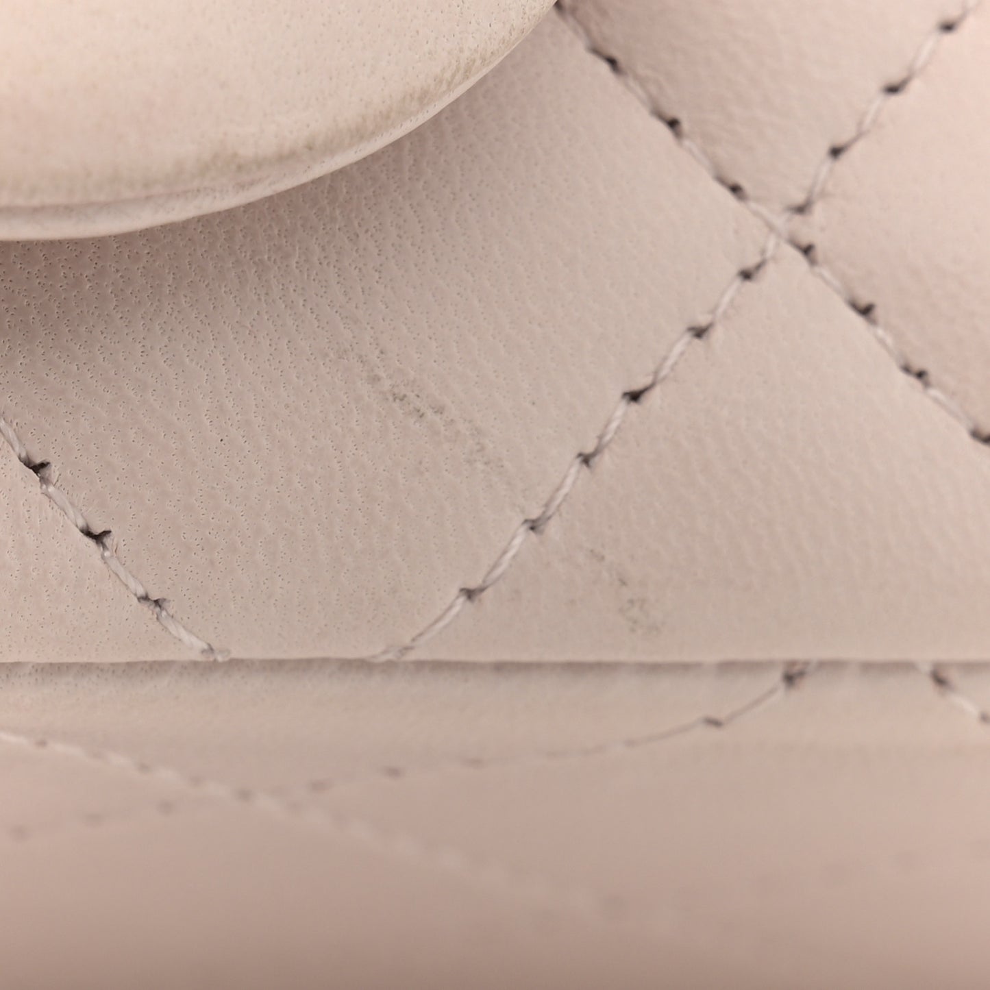 Lambskin Quilted Mini Rectangular Flap Light Pink