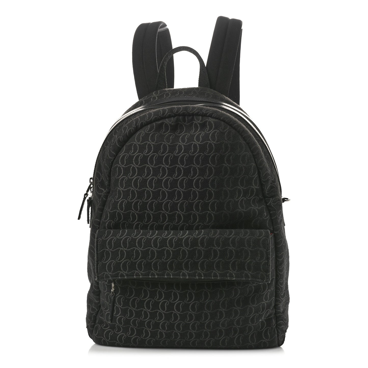 Logo Jacquard Zip N Flap Backpack Black