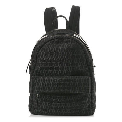 Christian Louboutin Logo Jacquard Zip N Flap Backpack Black 1 of 13