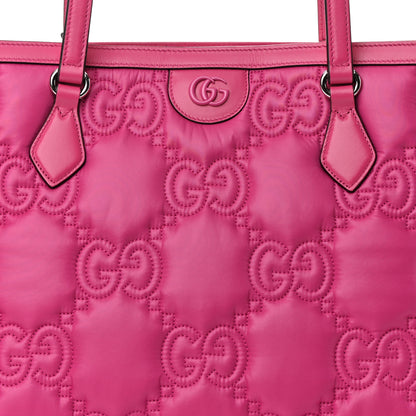 Gucci Nylon Calfskin Enamel GG Matelasse Medium Ophidia Shopping Bag Lovely 8 of 10