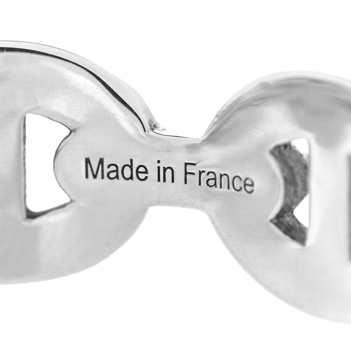 Sterling Silver MM Chaine d'Ancre Enchainee Cuff Bracelet SH