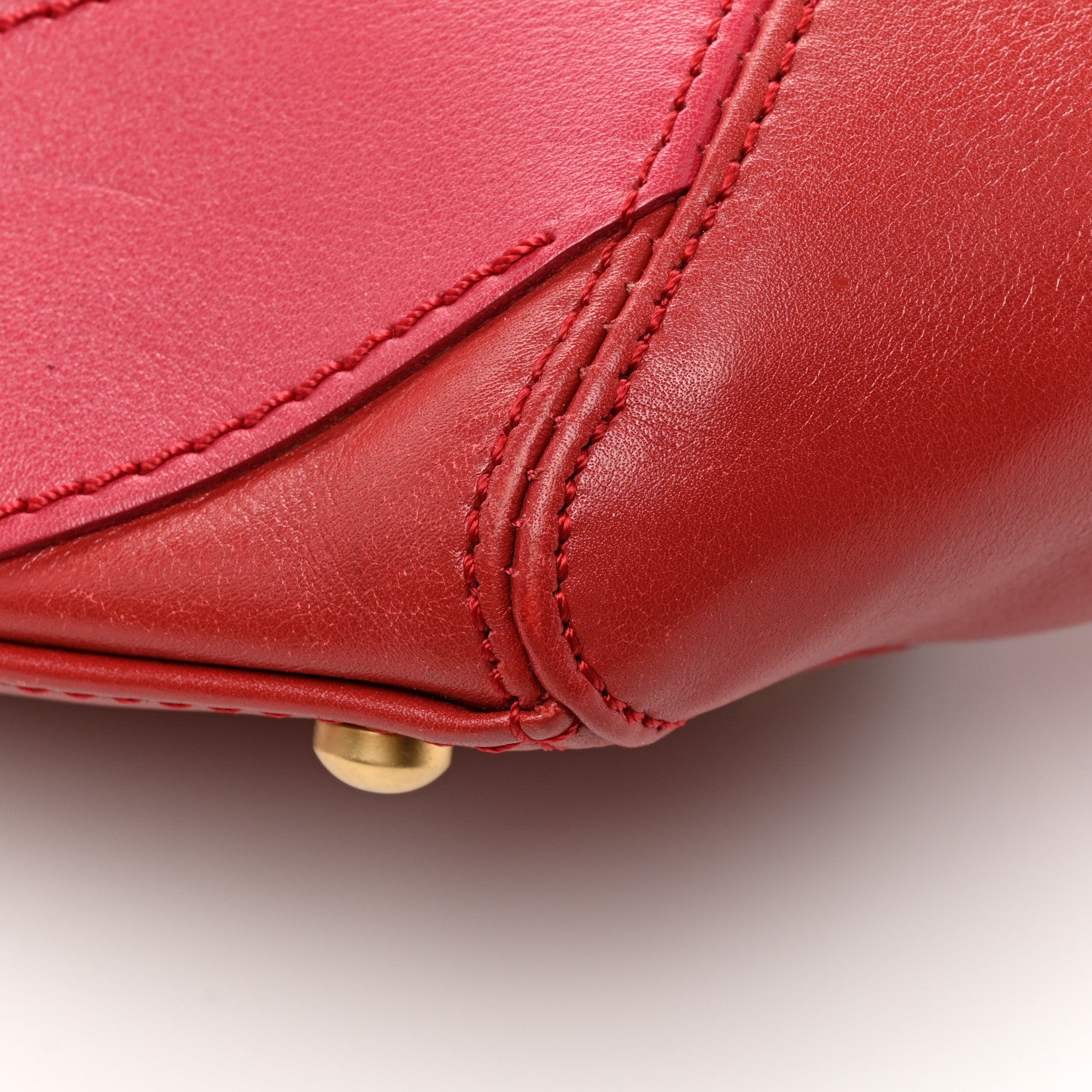 Chanel Calfskin CC Stitched Tote Red 15 of 20