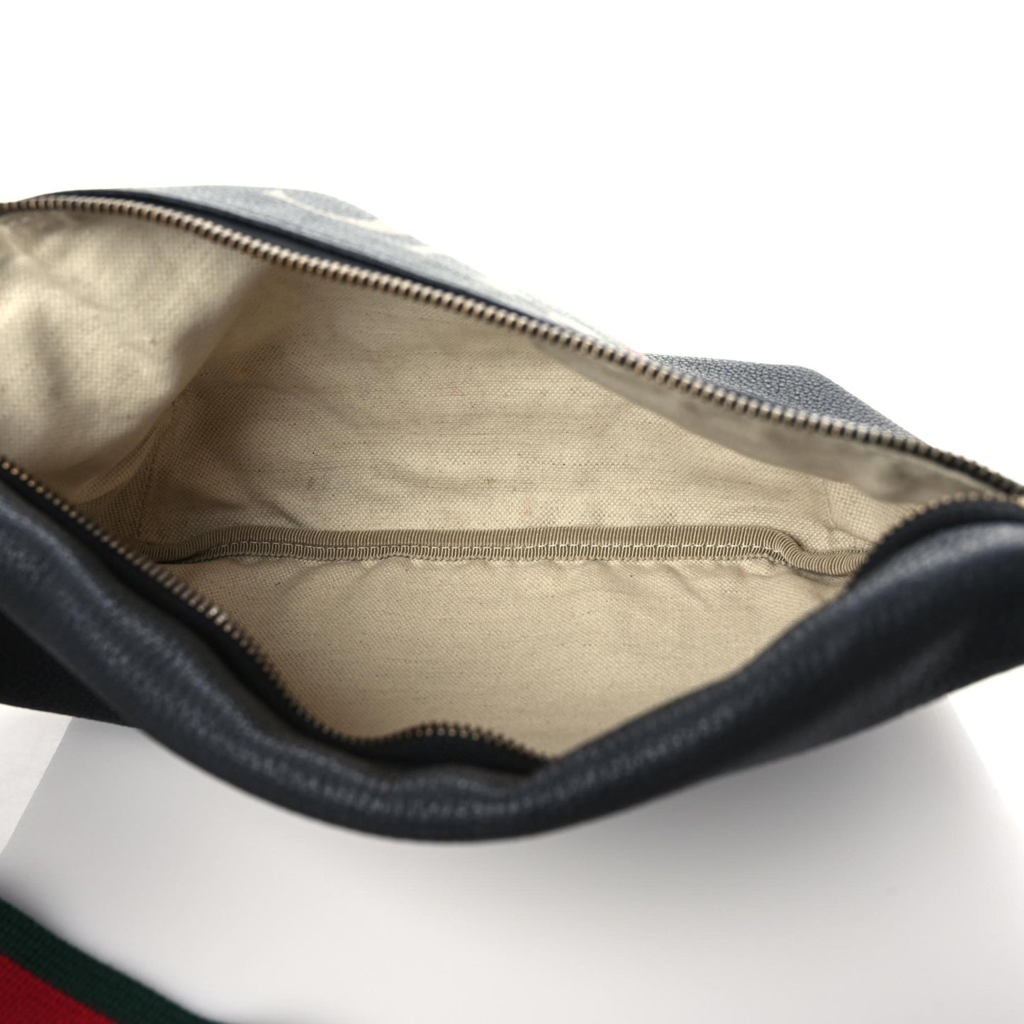 Grained Calfskin Logo Belt Bag Black