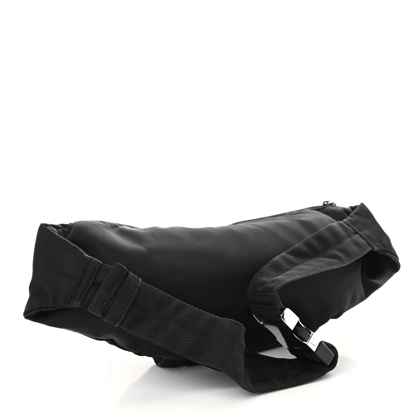 Tessuto Nylon Double Pocket Belt Bag Black