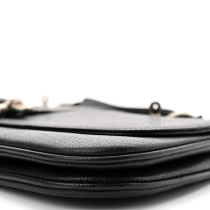 Burberry Textured Calfskin Shoulder Bag Black 9 of 11