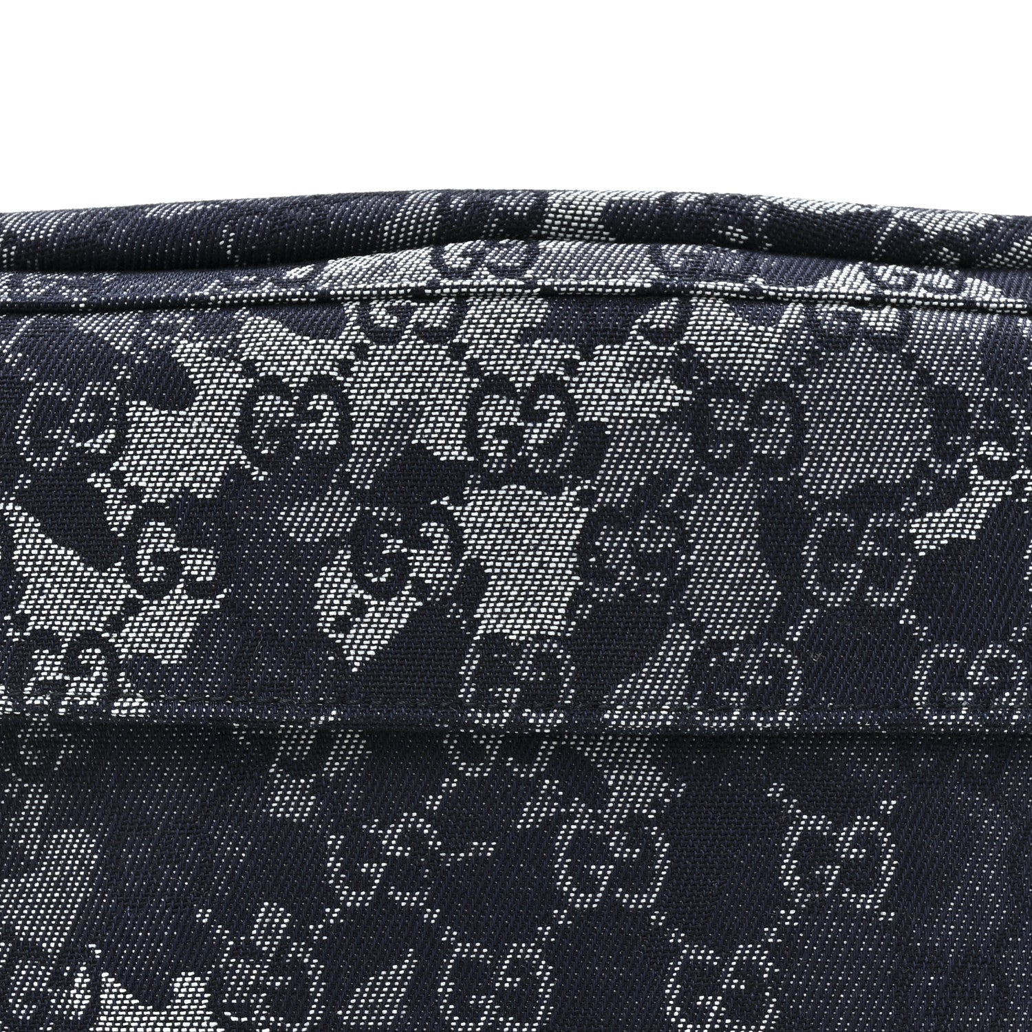 Gucci Denim GG Monogram Camouflage Belt Bag Blue 8 of 10