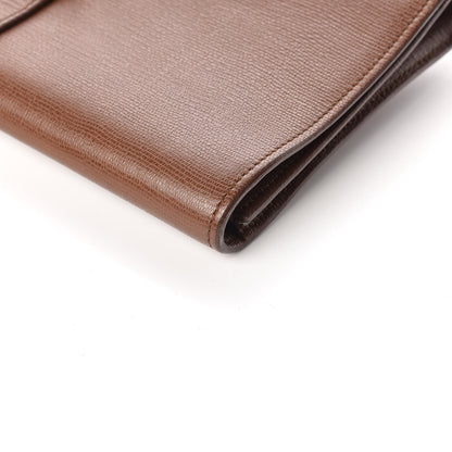 Saint Laurent Textured Calfskin Y Ligne Clutch Brown 12 of 14