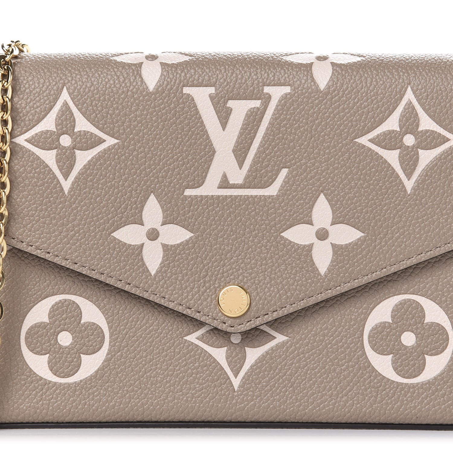 Louis Vuitton Empreinte Monogram Giant Felicie Pochette Tourterelle Creme 11 of 12