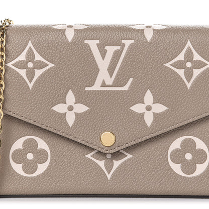 Louis Vuitton Empreinte Monogram Giant Felicie Pochette Tourterelle Creme 11 of 12