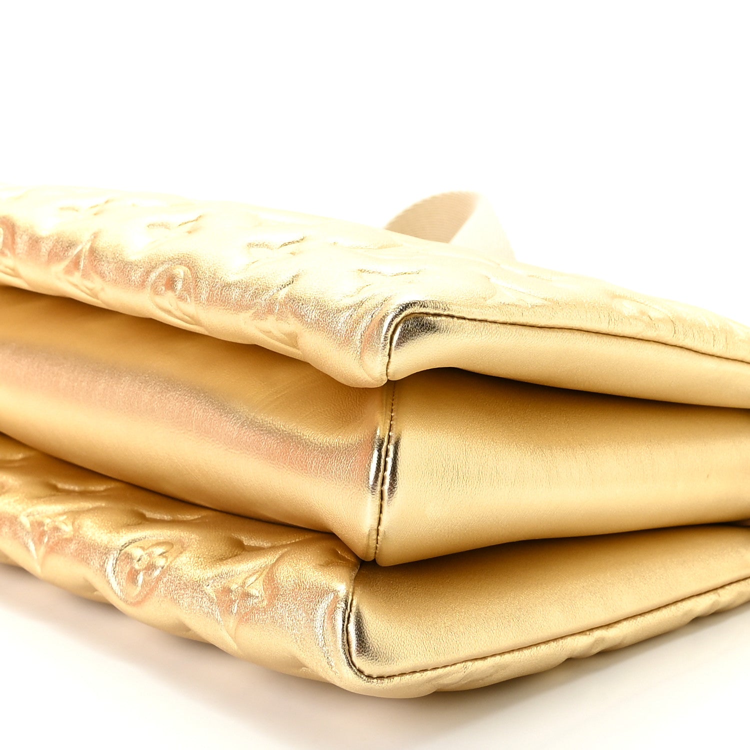 Louis Vuitton Lambskin Embossed Monogram Coussin PM Gold 7 of 7