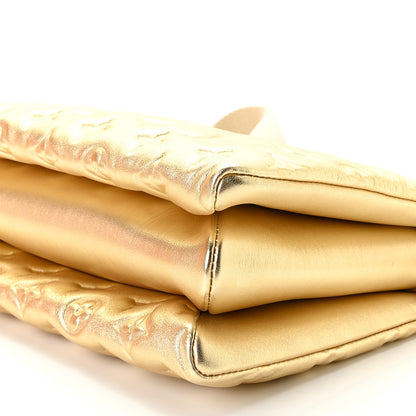 Louis Vuitton Lambskin Embossed Monogram Coussin PM Gold 7 of 7