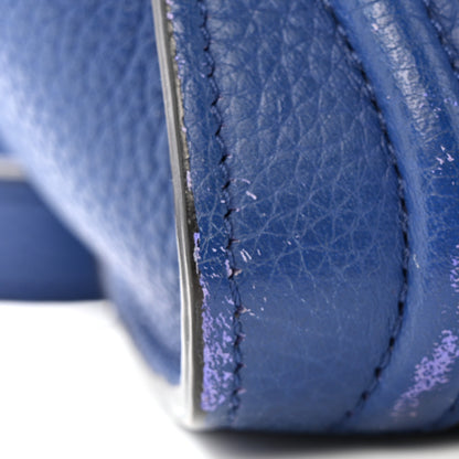 Celine Drummed Calfskin Nano Luggage Indigo 13 of 13