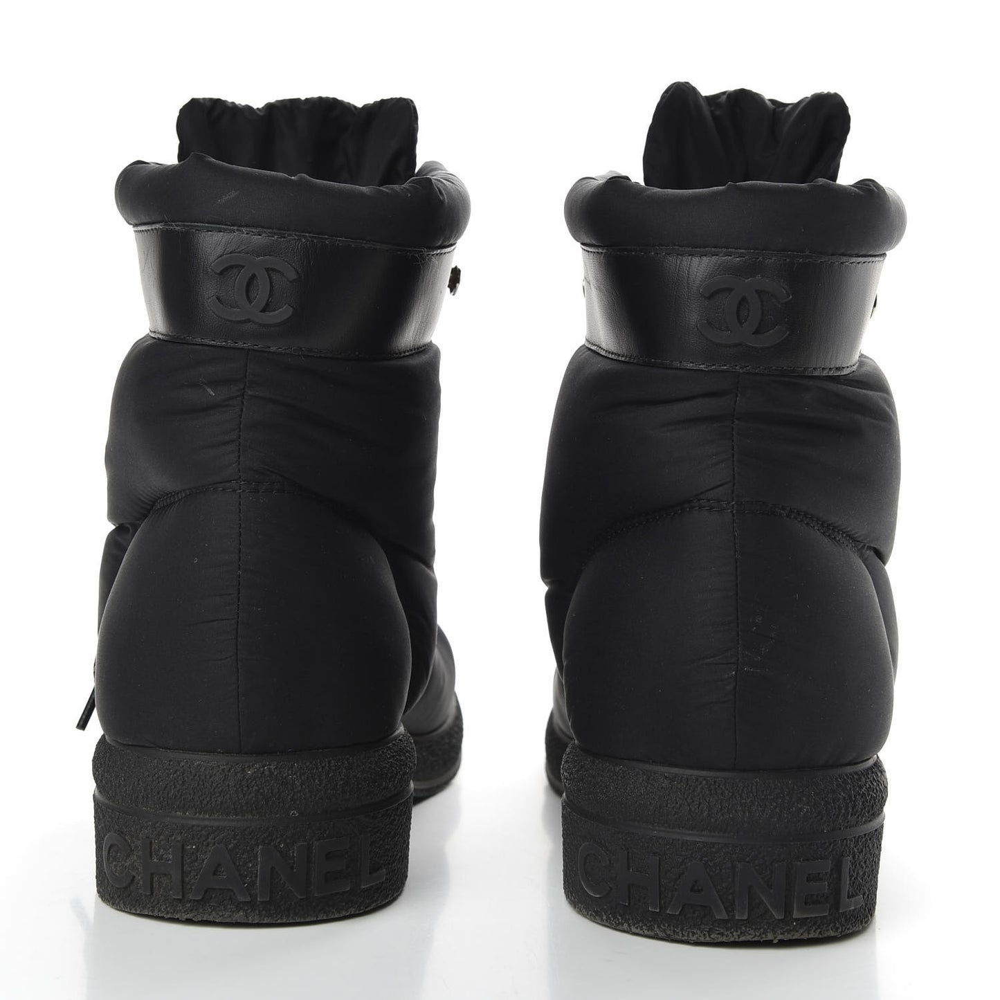 Nylon Calfskin Womens Coco Neige Short Boots 40 Black
