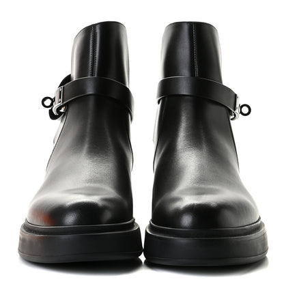 Hermes Calfskin Veo Ankle Boots 36 Black 2 of 11
