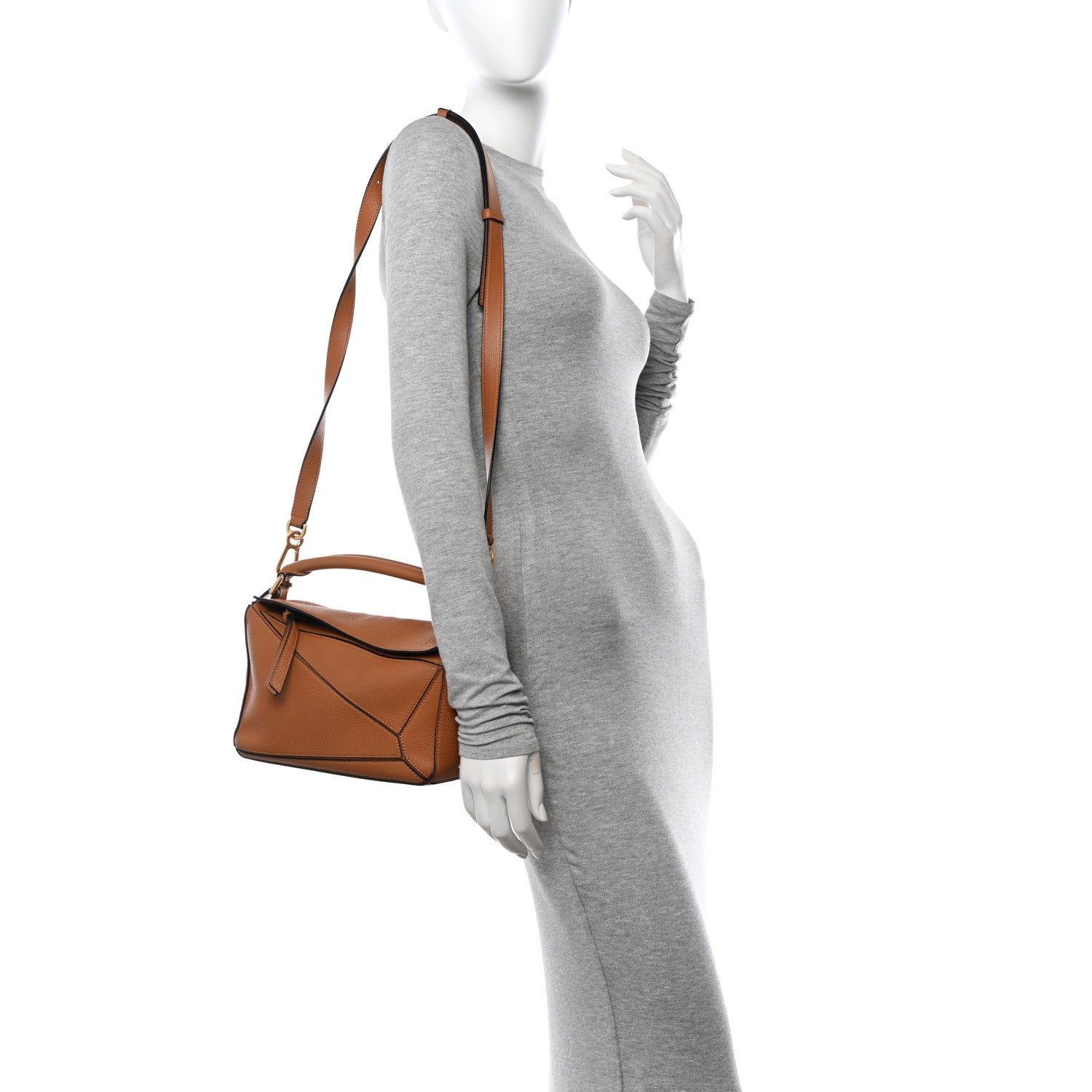 Loewe Calfskin Small Puzzle Bag Light Caramel 2 of 13
