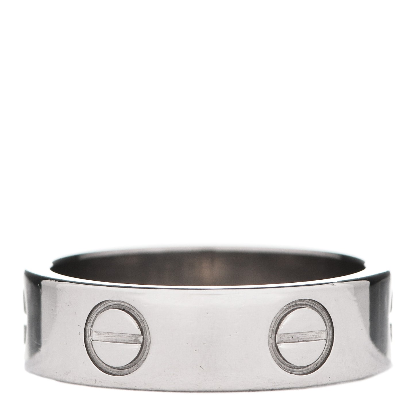 18K White Gold 5.5mm LOVE Ring 52 6
